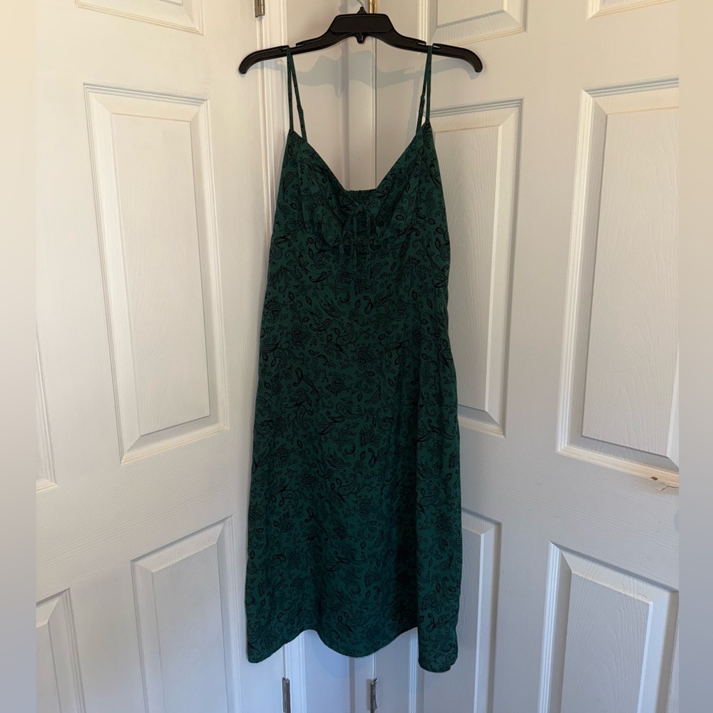 Whimsigoth Green Spaghetti Strap Dress